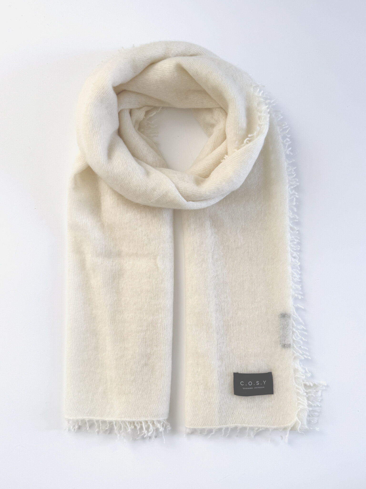 Sjaal Cosy Washed Cashmere Creamy