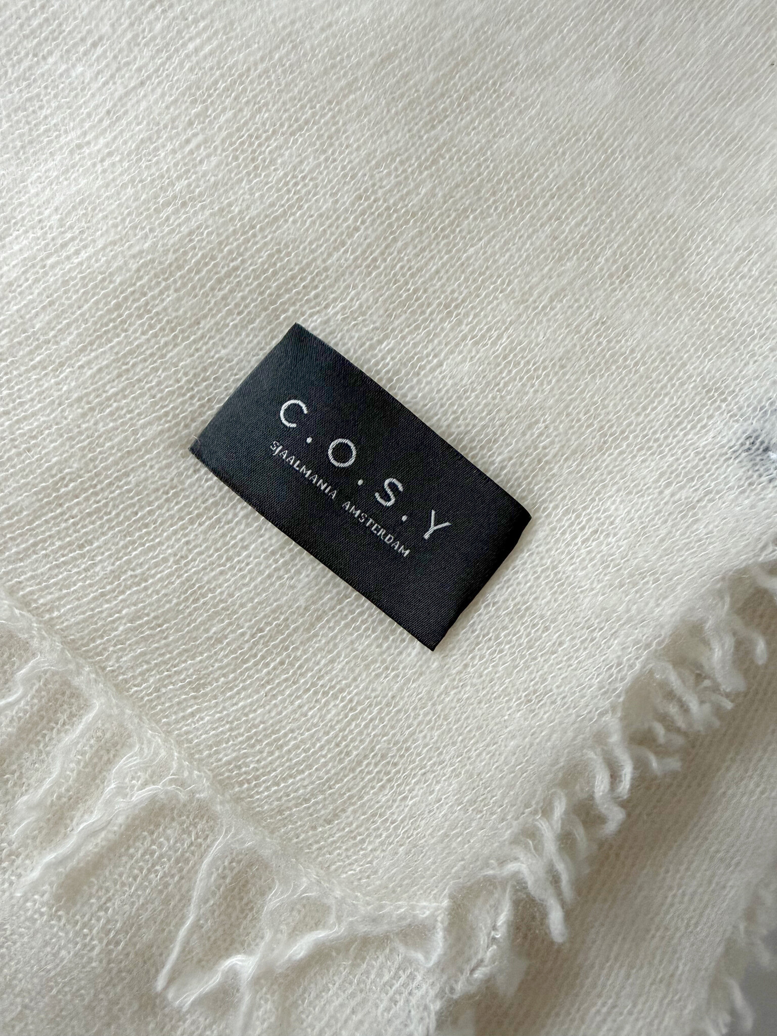 Sjaal Cosy Washed Cashmere Creamy