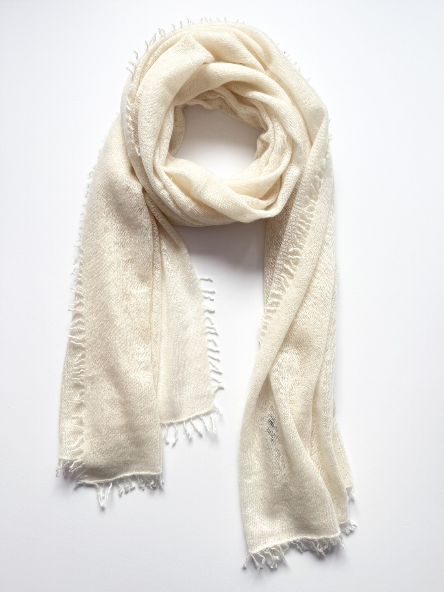 C.O.S.Y Sjaal Cosy Washed Cashmere Creamy