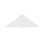 Cosy Triangle Scarf Small Azure/Ruby