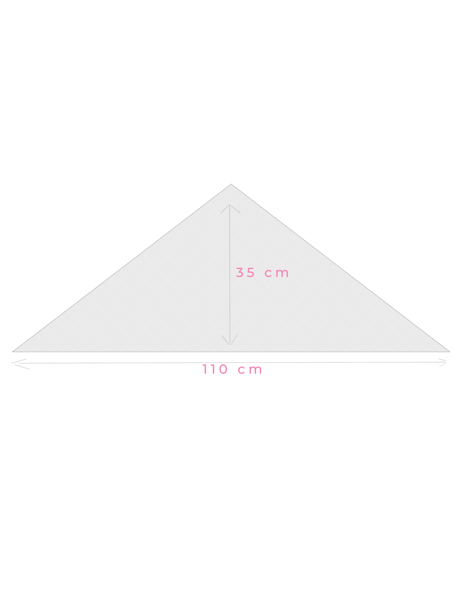 Cosy Triangle Scarf Small Azure/Ruby