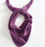 Cosy Triangle Scarf Small Azure/Ruby