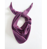 Cosy Triangle Scarf Small Azure/Ruby