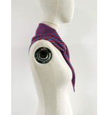 Cosy Triangle Scarf Small Azure/Ruby