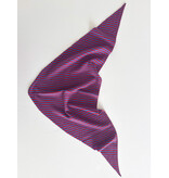Cosy Triangle Scarf Small Azure/Ruby