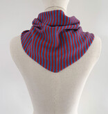Cosy Triangle Scarf Small Azure/Ruby