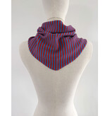 Cosy Triangle Scarf Small Azure/Ruby
