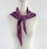 Cosy Triangle Scarf Small Azure/Ruby