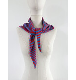 Cosy Triangle Scarf Small Azure/Ruby