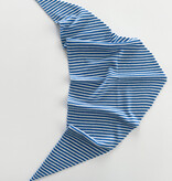 Cosy Triangle Scarf Small Azure/Maritime White