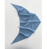 Cosy Triangle Scarf Small Azure/Maritime White