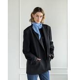 Cosy Triangle Scarf Small Azure/Maritime White