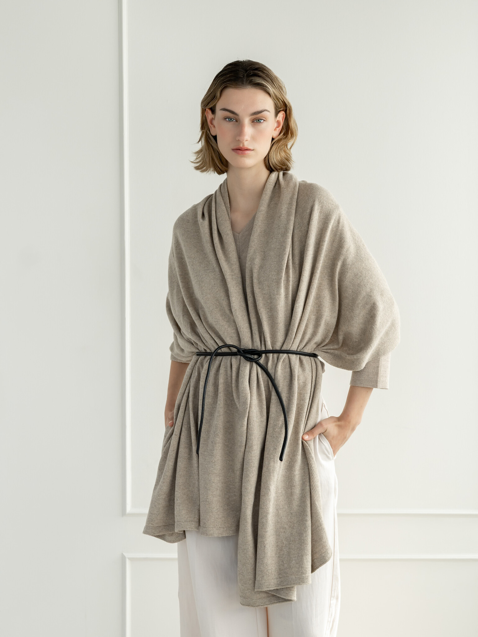 Sjaal Cosy Jersey Sand Melange