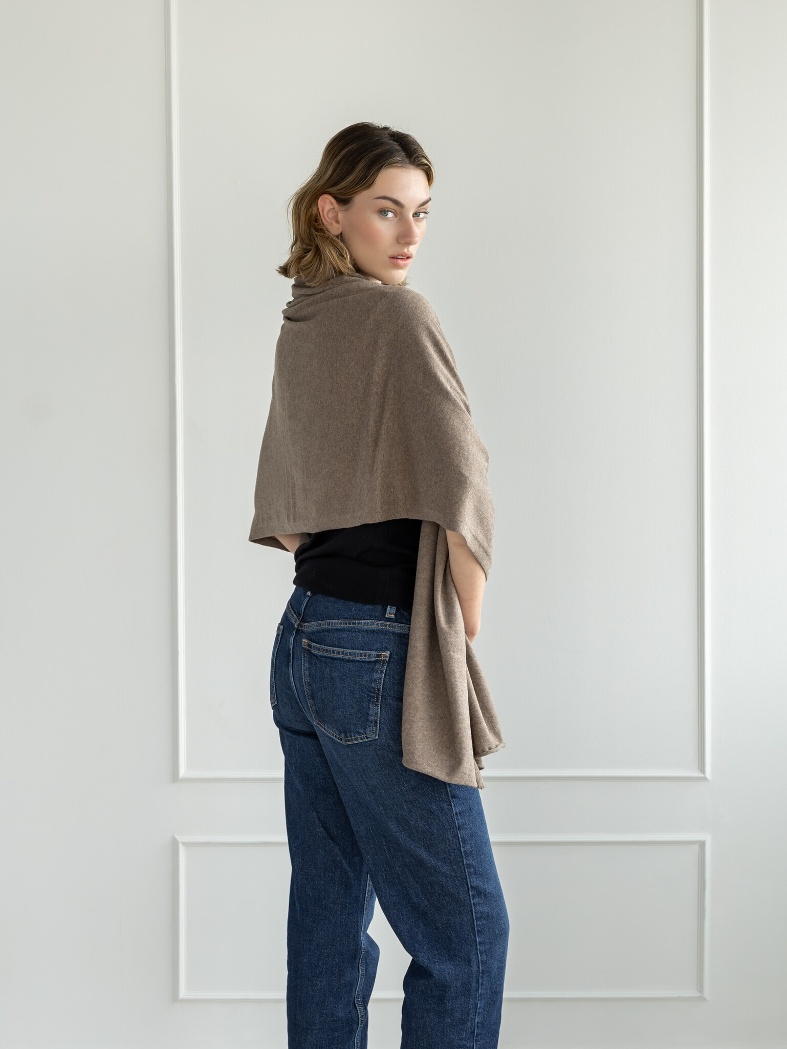 Sjaal Cosy Jersey Mole Melange