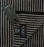 Sjaal Cosy Chic Stripes Chocolate - Solid Black