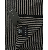 Sjaal Cosy Chic Stripes Chocolate - Solid Black