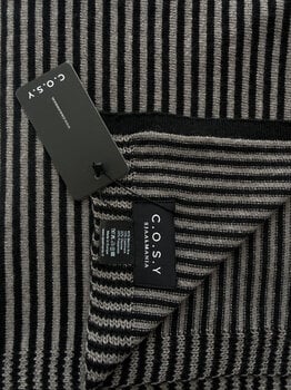 Sjaal Cosy Chic Stripes Chocolate - Solid Black