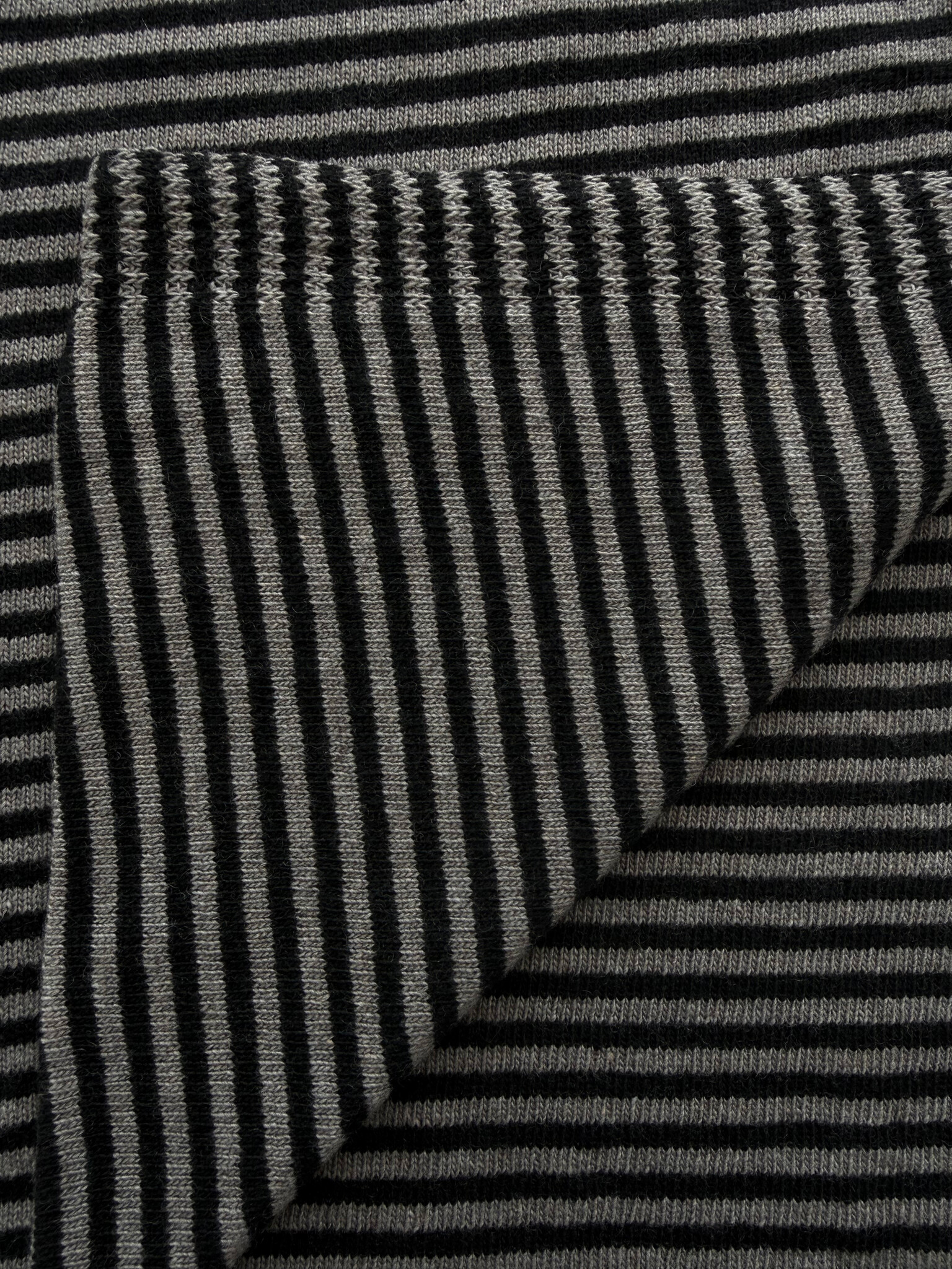 Sjaal Cosy Chic Stripes Solid Grey - Solid Black