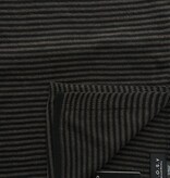 Sjaal Cosy Chic Stripes Chocolate - Solid Black
