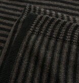 Sjaal Cosy Chic Stripes Chocolate - Solid Black