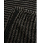 Sjaal Cosy Chic Stripes Chocolate - Solid Black
