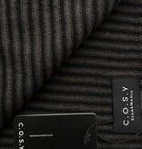Sjaal Cosy Chic Stripes Chocolate - Solid Black