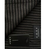 Sjaal Cosy Chic Stripes Chocolate - Solid Black