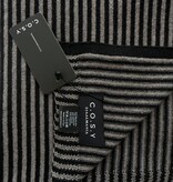 Sjaal Cosy Chic Stripes Solid Black  - Solid Grey