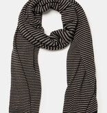 Sjaal Cosy Chic Stripes Solid Black  - Solid Grey