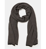 Sjaal Cosy Chic Stripes Solid Black  - Solid Grey