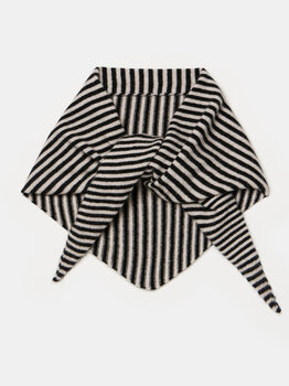 Sjaal Cosy Triangle Small Solid Black/Oatmeal