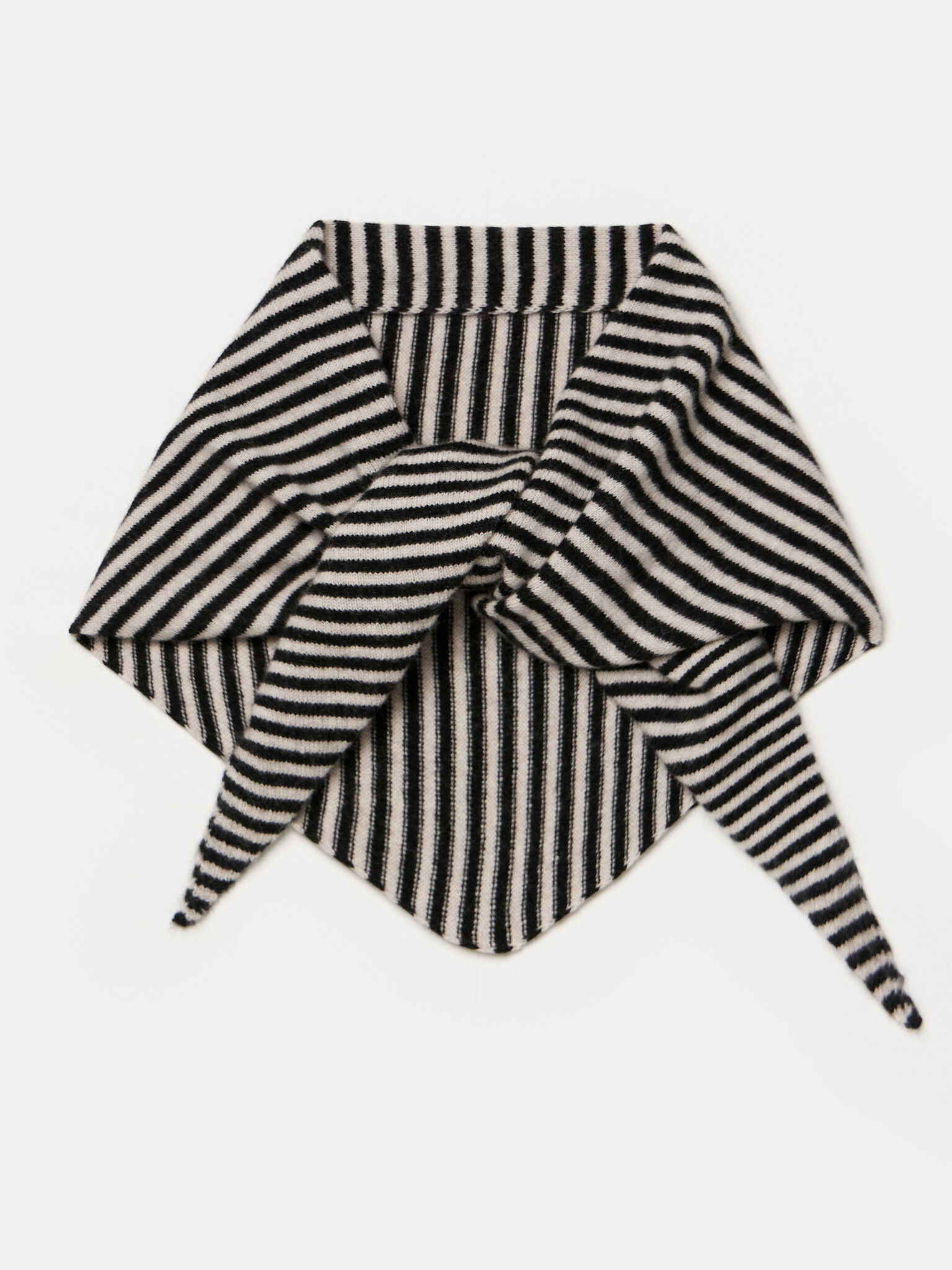Sjaal Cosy Triangle Small Solid Black/Oatmeal