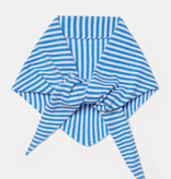 Cosy Triangle Scarf Small Azure/Maritime White