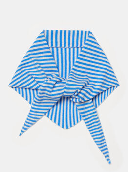 Cosy Triangle Scarf Small Azure/Maritime White