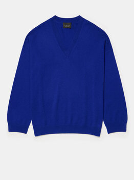 Cosy V-Neck Berlin Blue