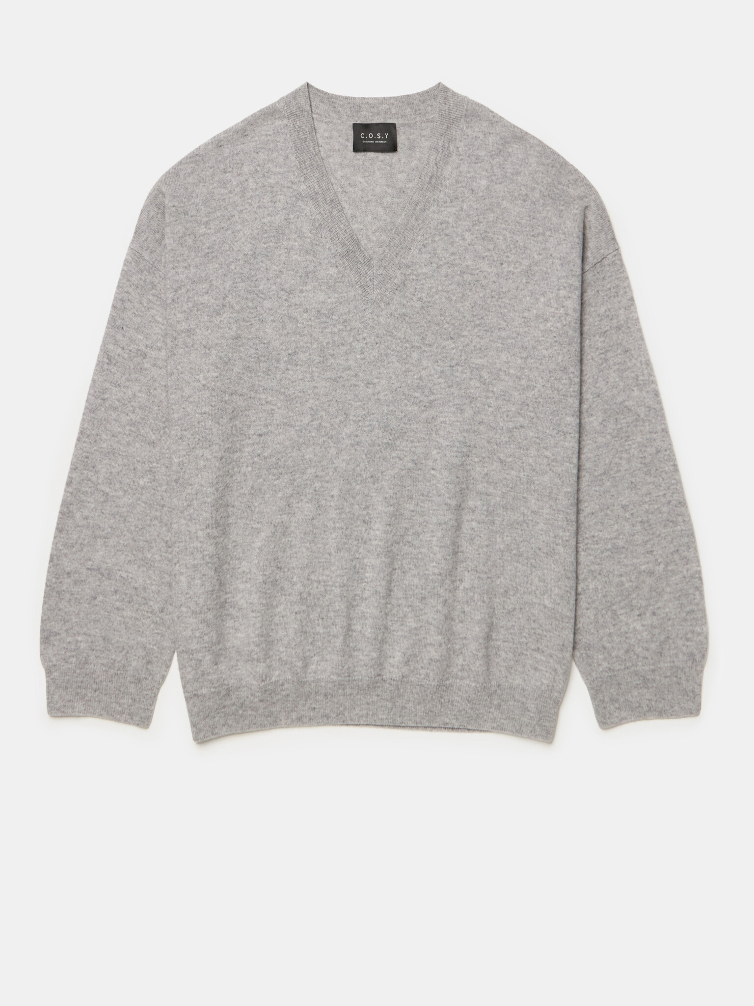 Cosy V-Neck Stone Grey