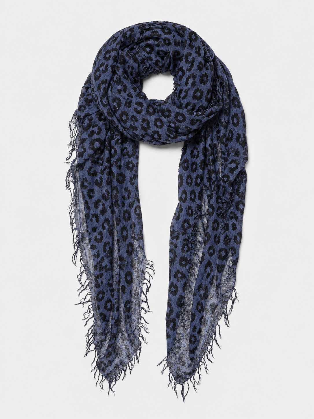 Sjaal Cosy Cashmy Leopard Blue