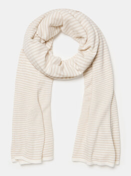 Sjaal Cosy Chic Stripes Light Sand - Creamy White