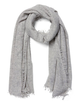 Sjaal Cosy Washed Cashmere Light Grey