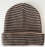 Cosy Beanie Camel Beige - Solid Black
