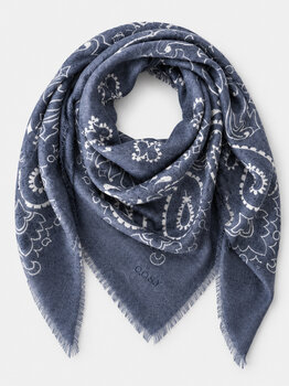 Sjaal Cosy 100% Cashmere Bandana Blue Indigo