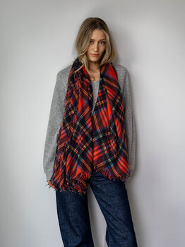 Sjaal Cosy Cashmy Fiery Red Tartan