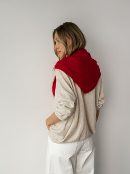 Cosy Triangle 100% Brushed Cashmere Rouge