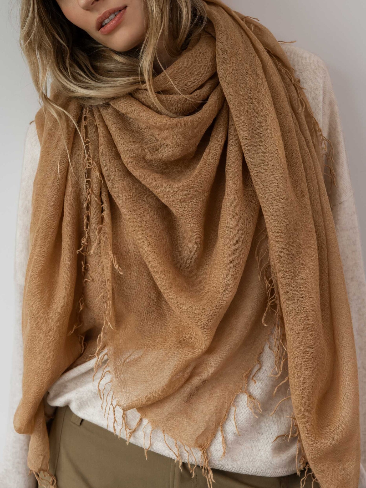 Sjaal Cosy Cashmy Indian Tan