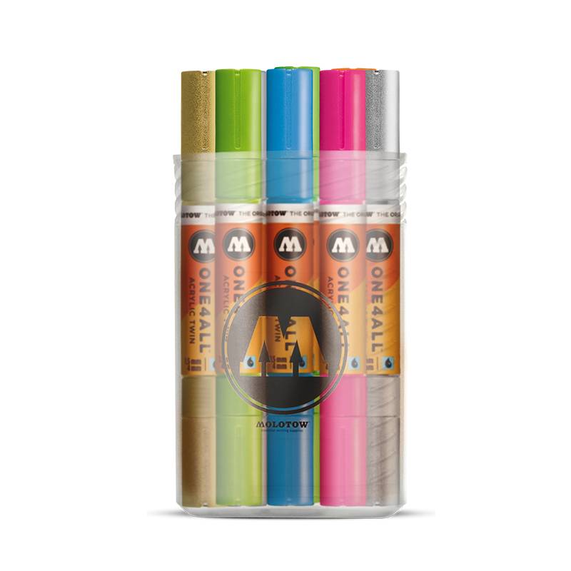 Molotow Mo227409 ONE4all Acrylic Twin Mr Vert Pour Charpentier, Lot De 3