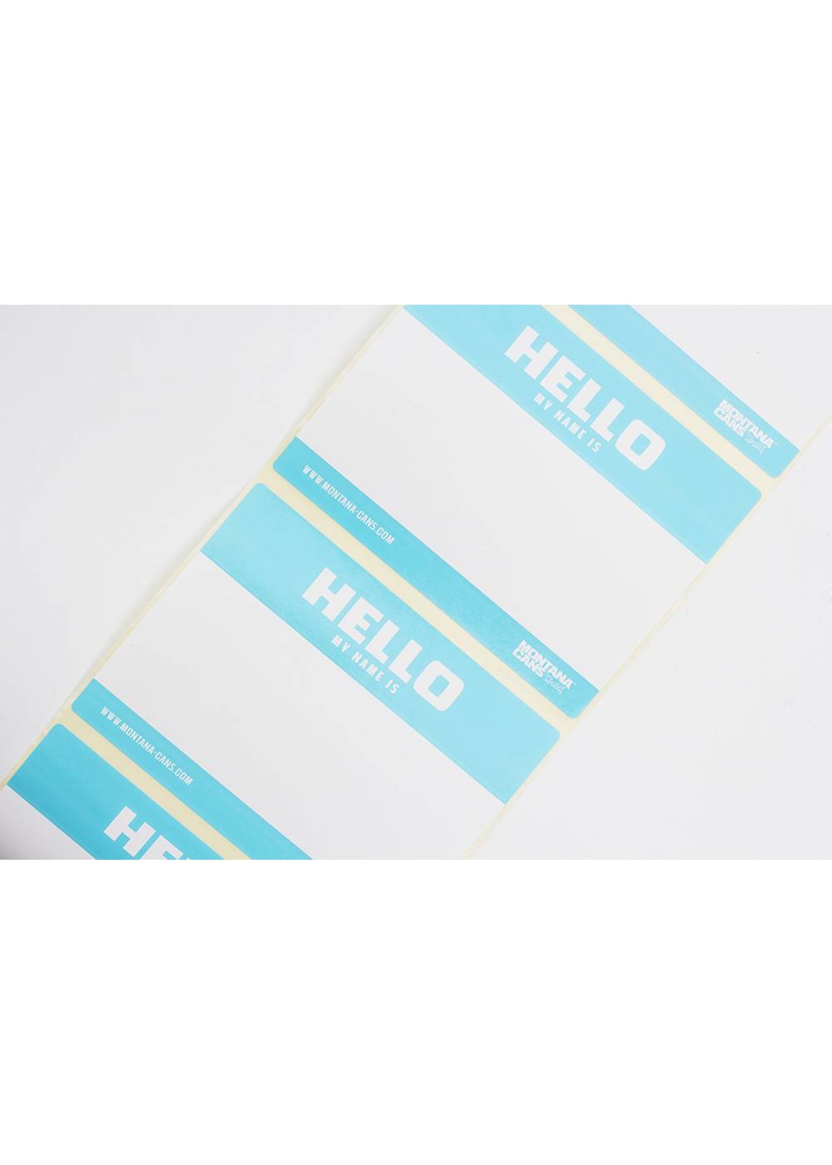 Montana HELLO MY NAME Roll of Stickers