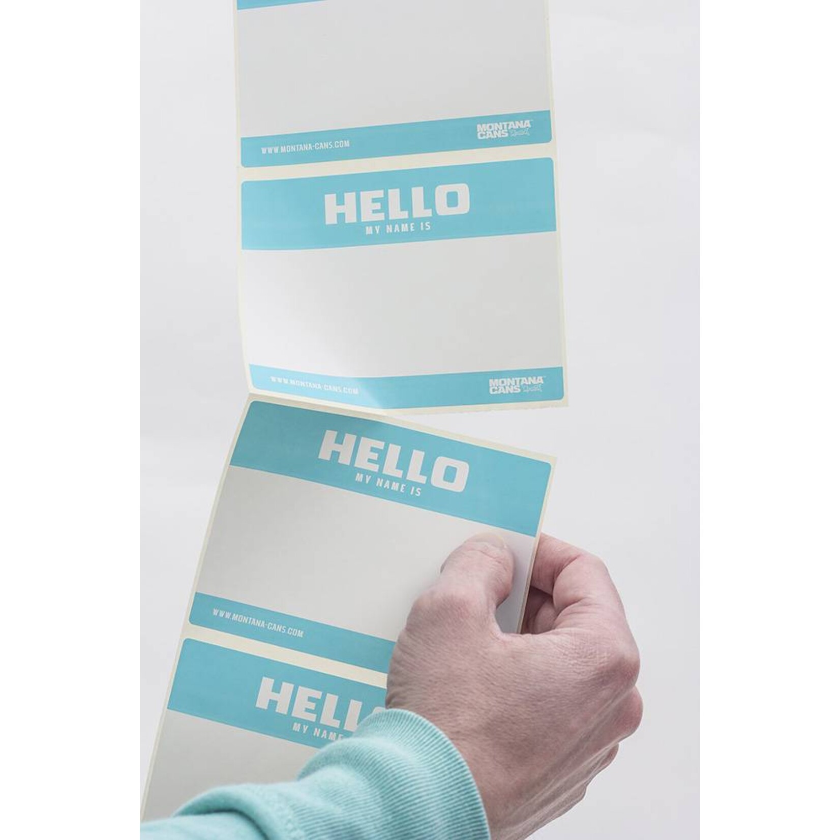 Montana HELLO MY NAME Roll of Stickers