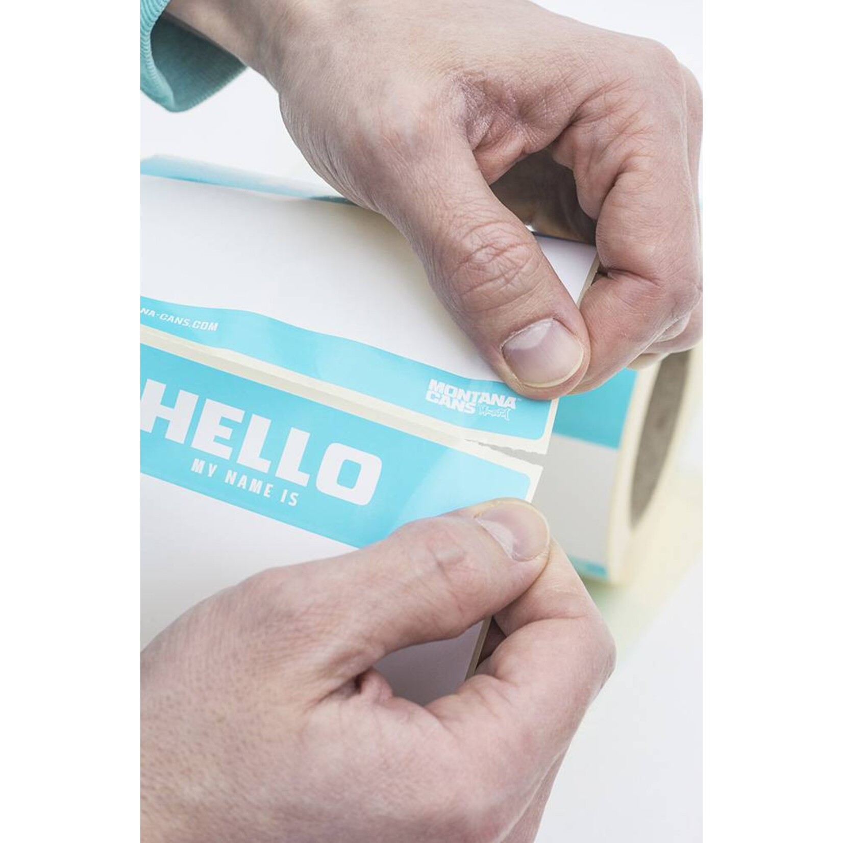 Montana HELLO MY NAME Roll of Stickers