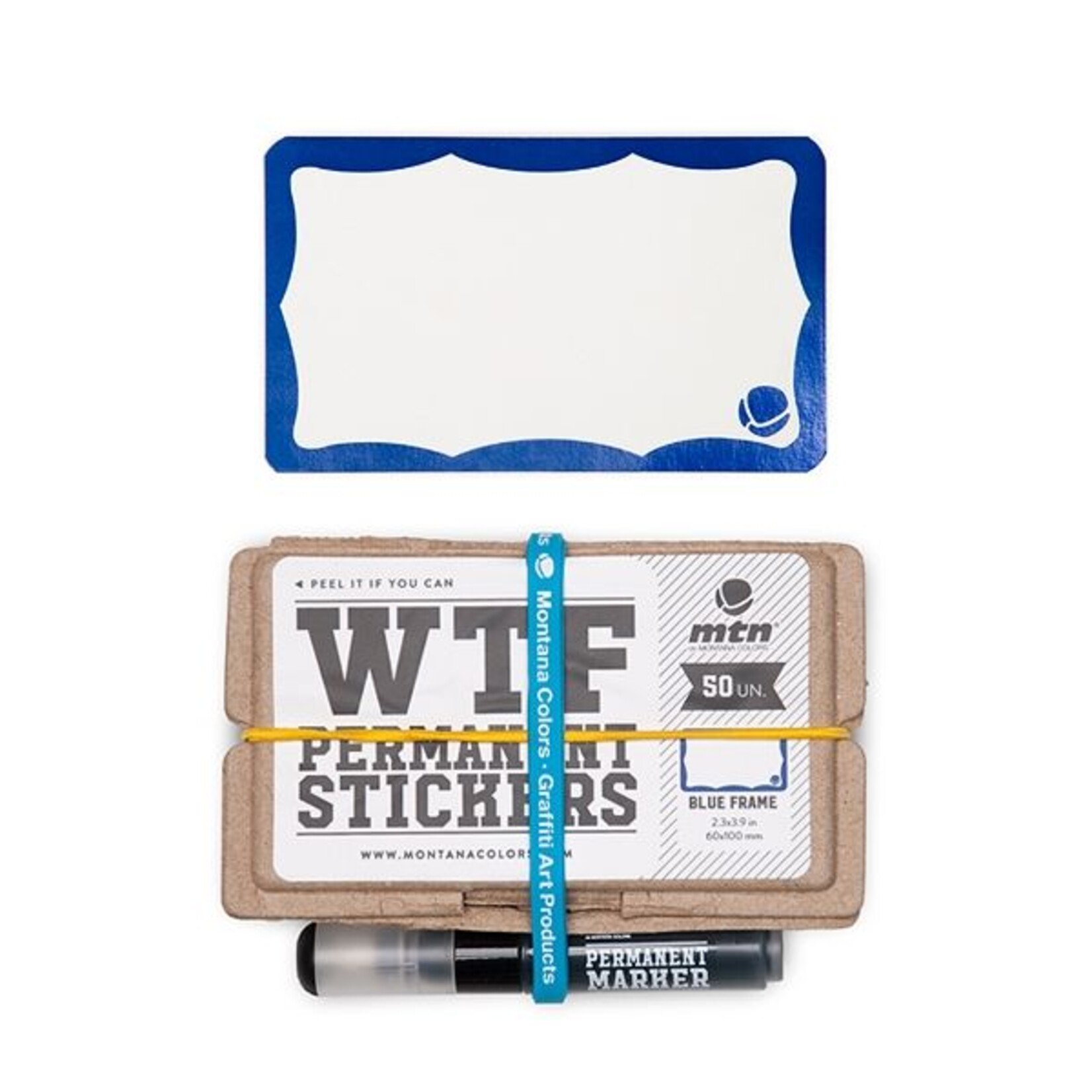 MTN Colors WTF Permanent Stickers: Blue Frame