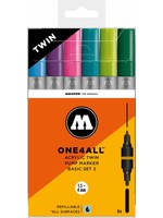 Molotow ONE4ALL Acrylic Twin 1,5/4mm Basic-Set 2